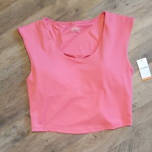 NWT Jockey Large Women's Vibrant Pink Crop Top